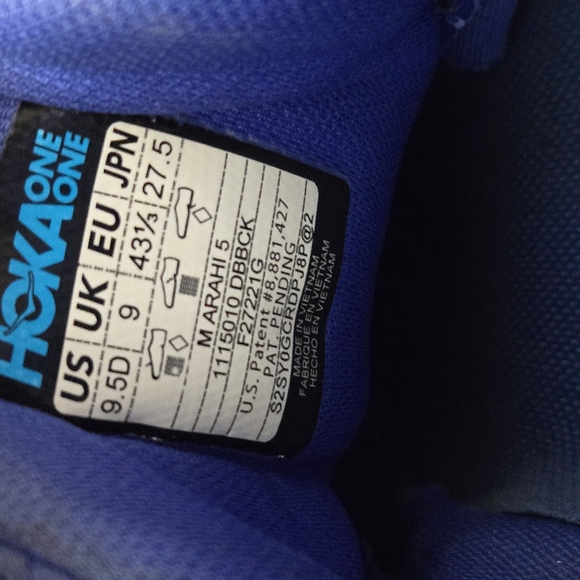 Hoka One One Arahi 5 Running Shoes Mens Sz 9.5D Athletic Sneakers Trainers Blue. - Picture 10 of 10